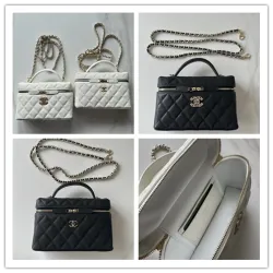 Chanel New Black Gold Cosmetic Bag #B50301