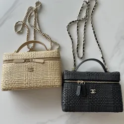 Chanel Straw Mini Vanity Bag AP4475 17×9.5×8cm #B67259