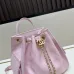 Small Hippie Backpack Drawstring Bucket Bag with Vintage Gold Coin Buttons and Diamond Pattern and Vintage Black and Gold Bag #B54474