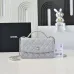 Wallet on chain - Shiny grained calfskin & silver-tone metal #B48992