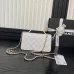 Wallet on chain - Shiny grained calfskin & silver-tone metal #B48992