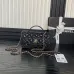 Wallet on chain - Shiny grained calfskin & silver-tone metal #B48992