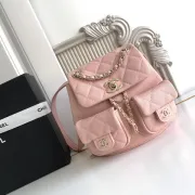 Chanel Duma Backpack Caviar Leather Gold Hardware #B48976