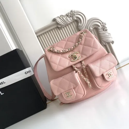Chanel Duma Backpack Caviar Leather Gold Hardware #B48976