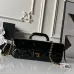 Chanel Silver black Quilted Top Handle Chain Shoulder Bag #B63805