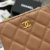CHANEL Bi-fold Zip Wallet Card Holder #A69798