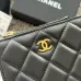 CHANEL Bi-fold Zip Wallet Card Holder #A69798
