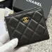 CHANEL Bi-fold Zip Wallet Card Holder #A69798