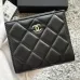 CHANEL Bi-fold Zip Wallet Card Holder #A69798