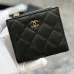CHANEL Bi-fold Zip Wallet Card Holder #A69798