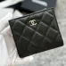 CHANEL Bi-fold Zip Wallet Card Holder #A69798