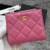 CHANEL Bi-fold Zip Wallet Card Holder #A69798