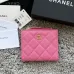 CHANEL Bi-fold Zip Wallet Card Holder #A69798