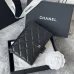 CHANEL Grained Calfskin Quilted passport Holder Wallet #B50601
