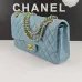CHANEL 18C Iridescent Tiffany Blue Caviar Medium #B50600