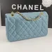 CHANEL 18C Iridescent Tiffany Blue Caviar Medium #B50600