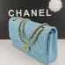 CHANEL 18C Iridescent Tiffany Blue Caviar Medium #B50600