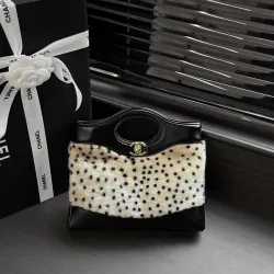 Chanel 31 Bag Leopard Print Calfskin Tote Handbag AS6361 22‑32‑6.5 #A68075