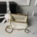 Chanel AS5912 Lambskin Pearl Trim Evening Bag 10×20×7cm #B65000