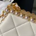 Chanel AS5912 Lambskin Pearl Trim Evening Bag 10×20×7cm #B65000
