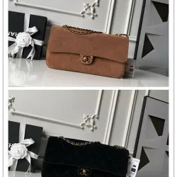 Chanel AS6281 Maxi Classic Flap Bag Vintage Gold Hardware Suede Leather Shoulder Handbag #B65959