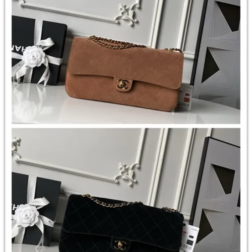Chanel AS6281 Maxi Classic Flap Bag Vintage Gold Hardware Suede Leather Shoulder Handbag #B65959