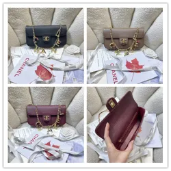 Chanel Caviar Chain Flap Clutch 6340 12×22×4cm #B67269
