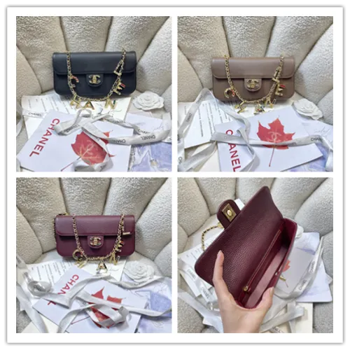 Chanel Caviar Chain Flap Clutch 6340 12×22×4cm #B67269