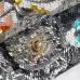 Chanel Classic 11.12 handbag, Embroidered satin, sequins #B52440
