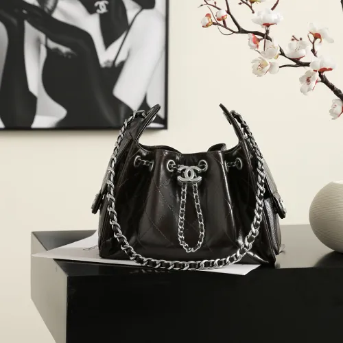 Chanel Mini Hobo 5631 Shiny Denim Leather Chain Shoulder Bag 5631, 21-22-11 cm #A67470