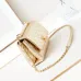 Chanel Mini Pearl Top Handle Flap Bag Metallic Gold Lambskin Brushed Gold Hardware #B49067