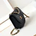 Chanel Mini Round Messenger Flap Bag White Caviar Antique Gold Hardware #B49057