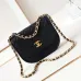 Chanel Mini Round Messenger Flap Bag White Caviar Antique Gold Hardware #B49057
