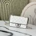 Chanel Mini flap bag, Lambskin & gold-tone metal, white & black  #B49255
