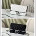 Chanel Mini flap bag, Lambskin & gold-tone metal, white & black  #B49255