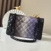 Chanel No.112 Iridescent Gradient Classic Flap Bag Gold CC Chain Quilted Leather Shoulder Bag #B65963