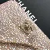 Chanel Pink Crystal Embellished Evening Bag 13x21x8cm #B64996