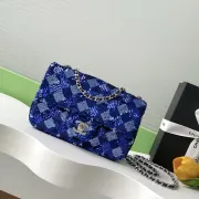 Chanel Shoulder Bag Sequin Chain Navy size:14×21×8cm #B53448