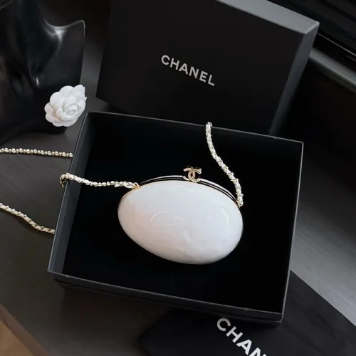Chanel White Acrylic Oval Evening Clutch AS6269 #B66161
