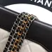 Chanel Women's Bucket Bag - Black & White Quilted Leather, Gold-Tone CC Logo & Two-Tone Chain Strap, Stylish Crossbody Bag for Luxury Fashion #B56725