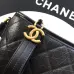 Chanel Women's Bucket Bag - Black & White Quilted Leather, Gold-Tone CC Logo & Two-Tone Chain Strap, Stylish Crossbody Bag for Luxury Fashion #B56725