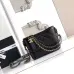 Chanel Women's Bucket Bag - Black & White Quilted Leather, Gold-Tone CC Logo & Two-Tone Chain Strap, Stylish Crossbody Bag for Luxury Fashion #B56725