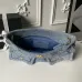 Chanel Women's Denim Tote Bag - Quilted Design, Light Blue Denim Fabric, Gold-Tone CC Logo & Chain Strap with Lock Detail, Spacious Luxury Handbag with Functional Pockets #B56722