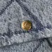 Chanel Women's Denim Tote Bag - Quilted Design, Light Blue Denim Fabric, Gold-Tone CC Logo & Chain Strap with Lock Detail, Spacious Luxury Handbag with Functional Pockets #B56722