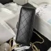 Lambskin Quilted Flap Phone Holder With Chain Black #B49046