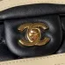 Lambskin Quilted Flap Phone Holder With Chain Black #B49046
