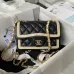 Lambskin Quilted Flap Phone Holder With Chain Black #B49046