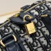 DIOR Blue Oblique Print Fabric Bag #B61238