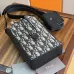 Dior 93941 Original Version 2025 Winter Men's Bucket Bag - Black Grained Leather, Detachable Pouch (Size: 13.5x22x7cm) #B59471