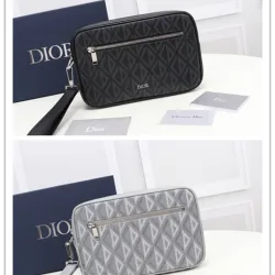 Dior Black CD Diamond Coated Canvas and Leather Toiletry #B49964